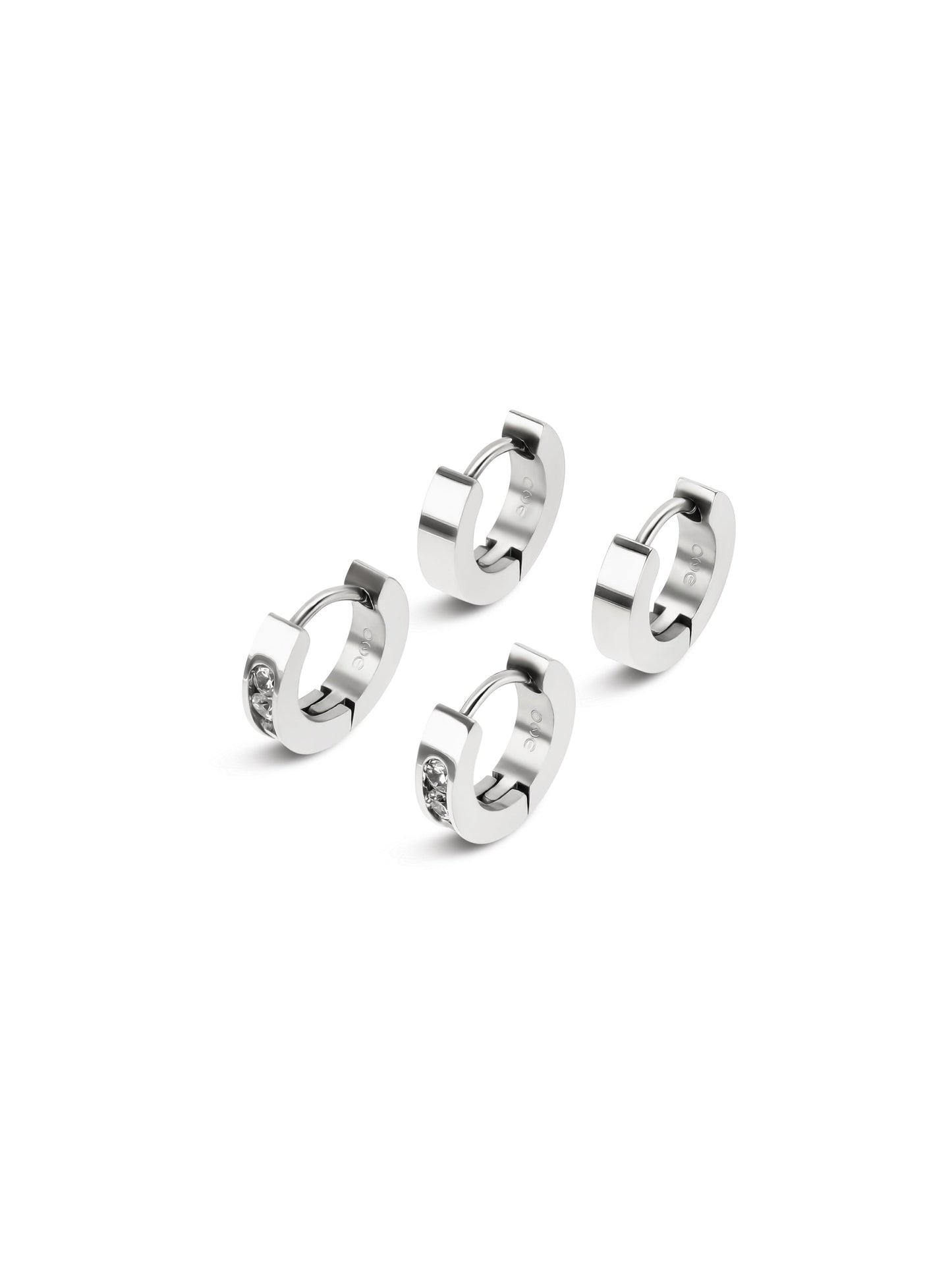 One Shimmer Silver Earring Set