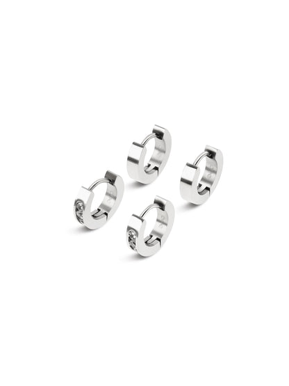 One Shimmer Silver Earring Set