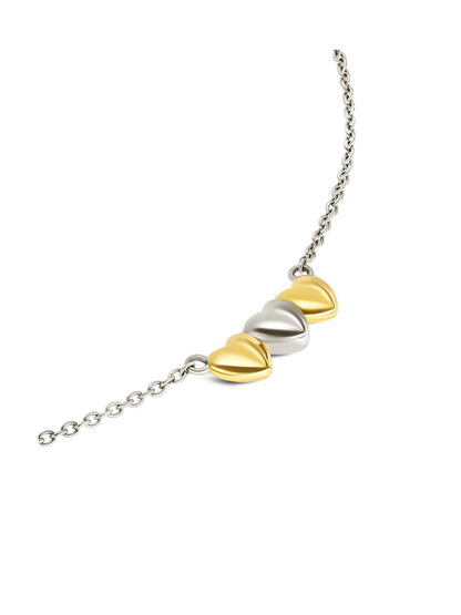 Set Necklace & Earrings One Crazy Heart Bicolor
