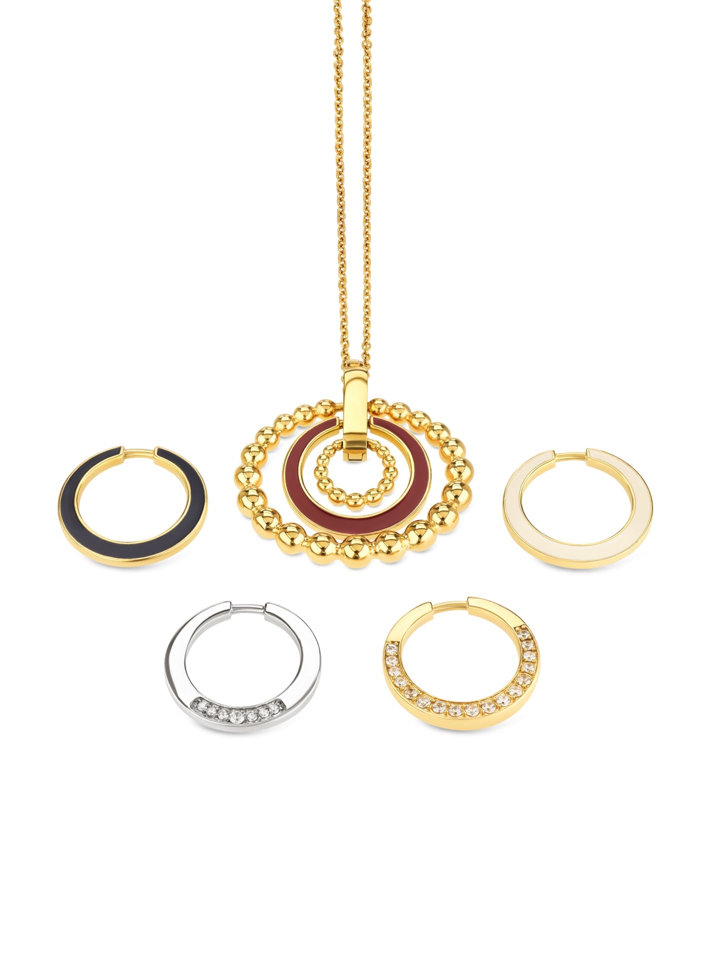 One Mood Rouge Necklace and Earrings Set