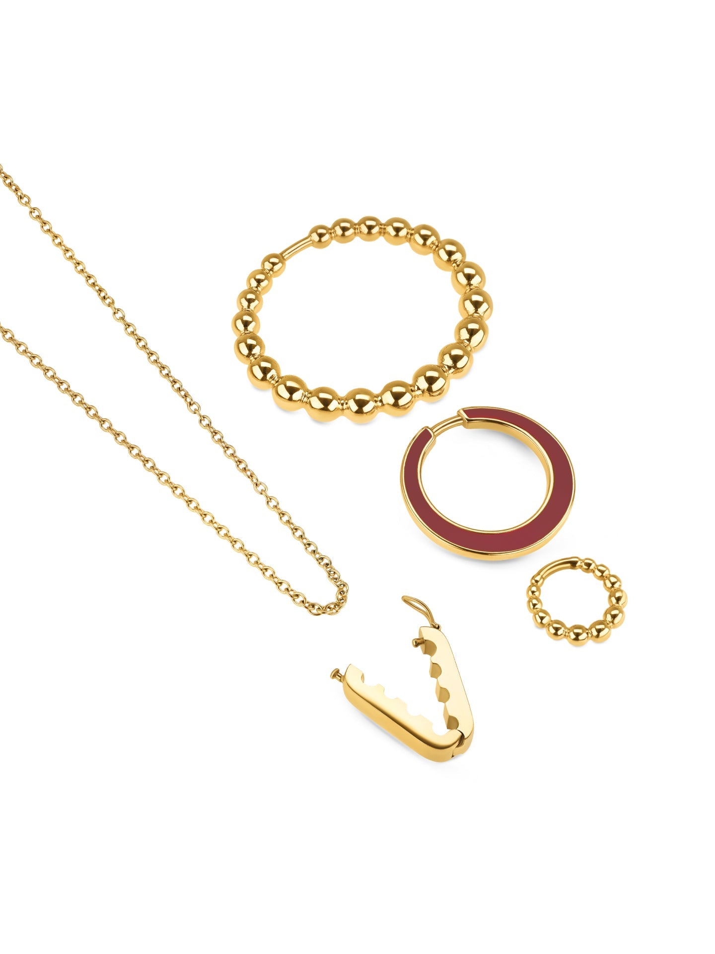 One Mood Rouge Necklace and Earrings Set