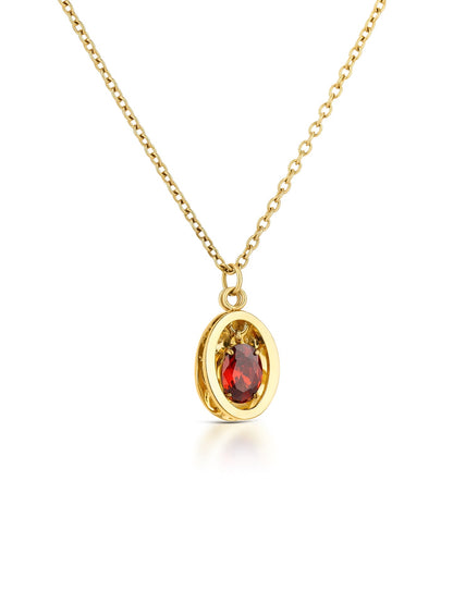 One Birthstone January Necklace & Earrings Set