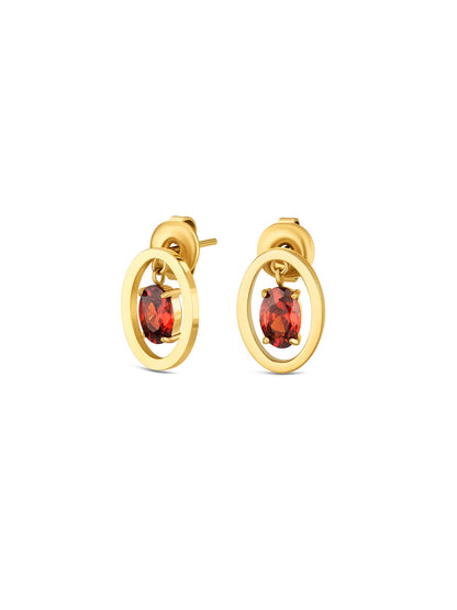 One Birthstone January Necklace & Earrings Set