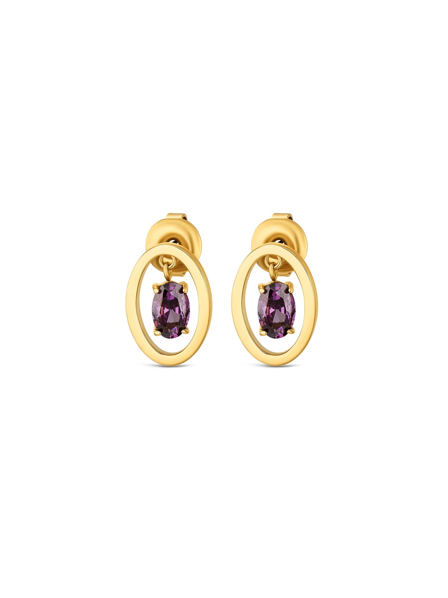 One Birthstone February Necklace & Earrings Set