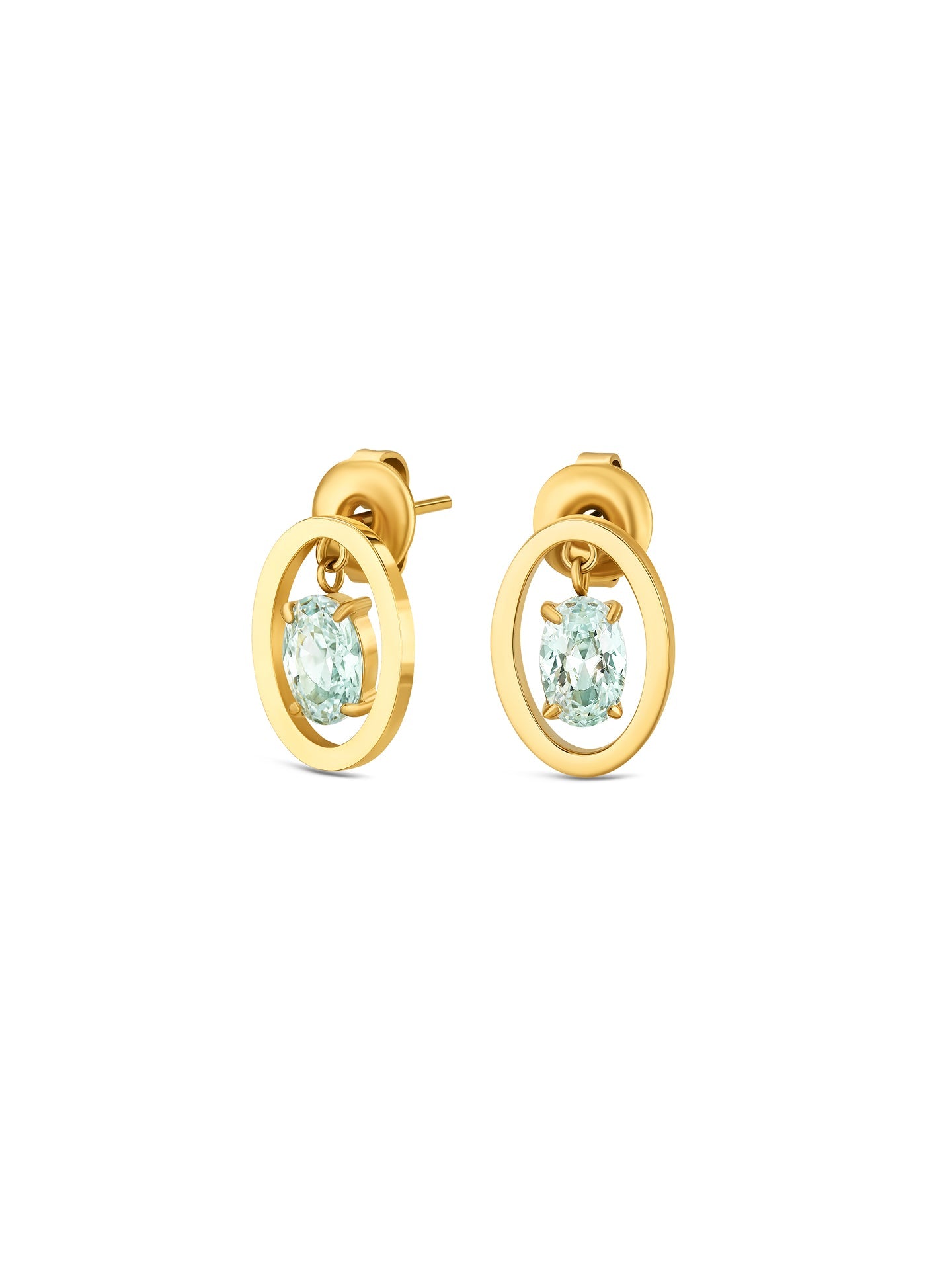 One Birthstone March Necklace & Earrings Set