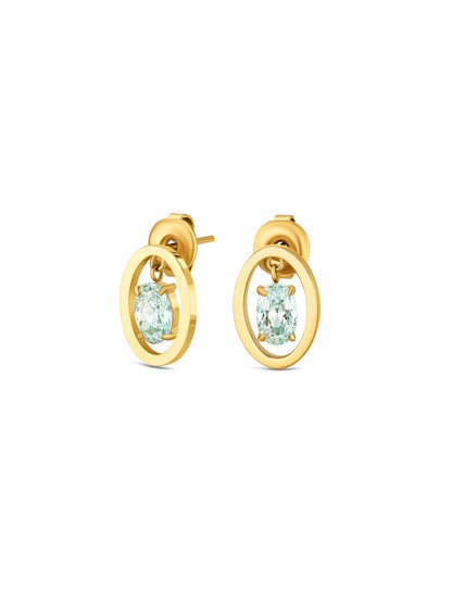 One Birthstone March Necklace & Earrings Set