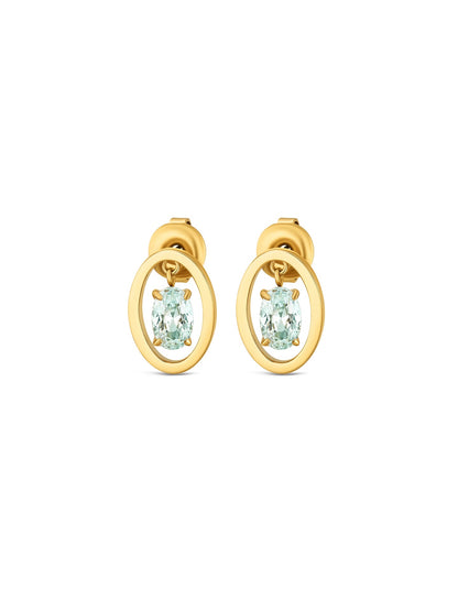 One Birthstone March Necklace & Earrings Set