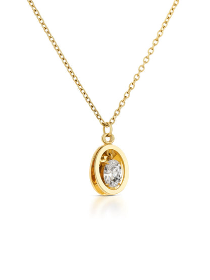 One Birthstone April Necklace & Earrings Set