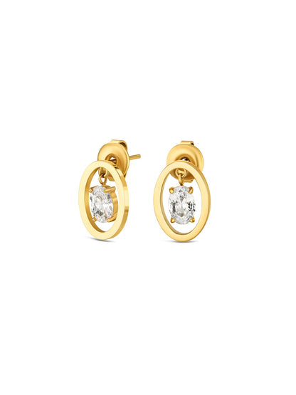 One Birthstone April Necklace & Earrings Set