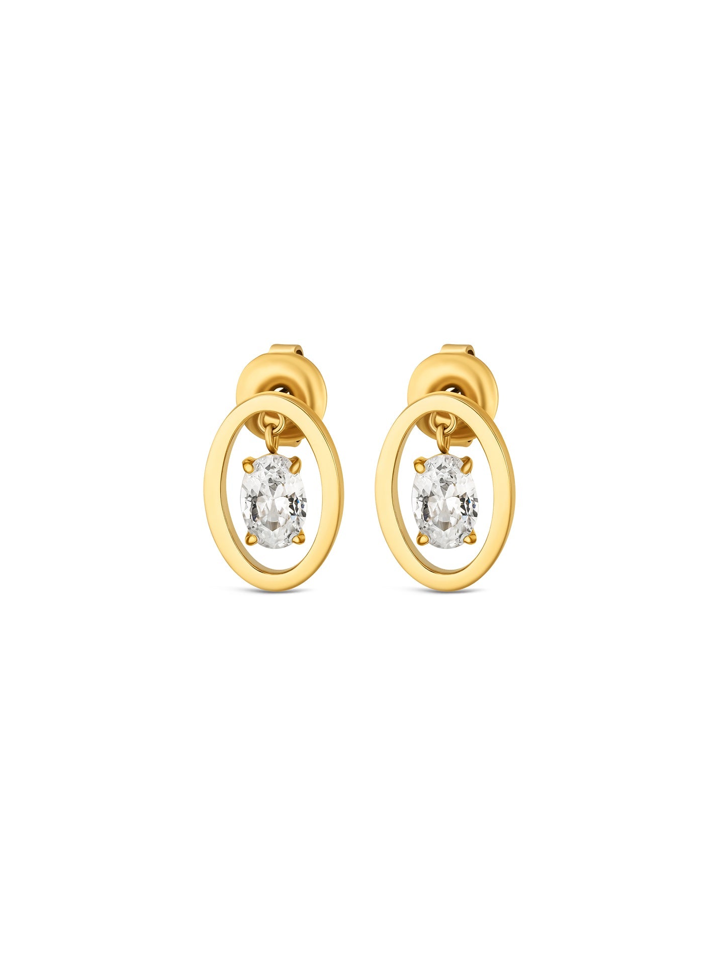 One Birthstone April Necklace & Earrings Set