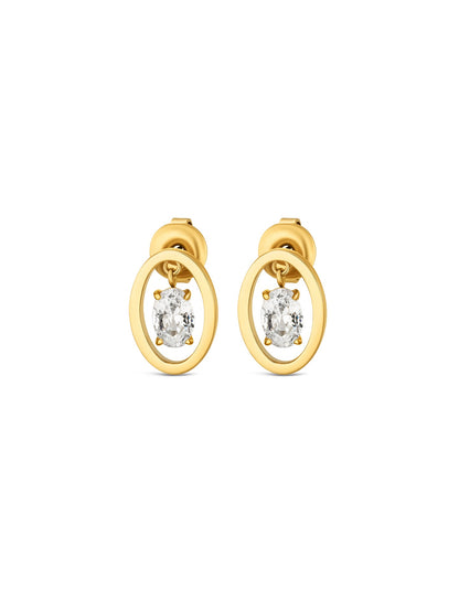 One Birthstone April Necklace & Earrings Set