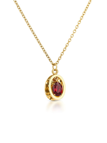 One Birthstone July Necklace & Earrings Set