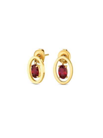 One Birthstone July Necklace & Earrings Set