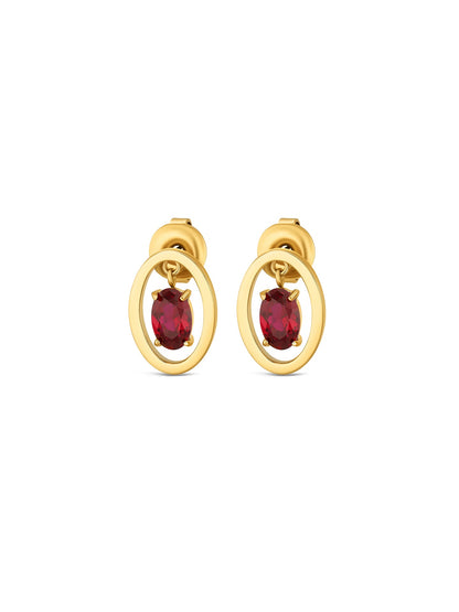 One Birthstone July Necklace & Earrings Set