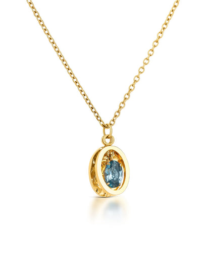 One Birthstone September Necklace & Earrings Set