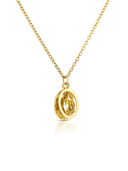 One Birthstone October Necklace & Earrings Set