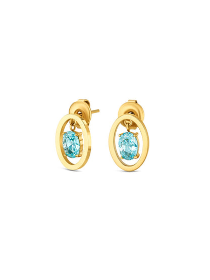 One Birthstone December Necklace & Earrings Set