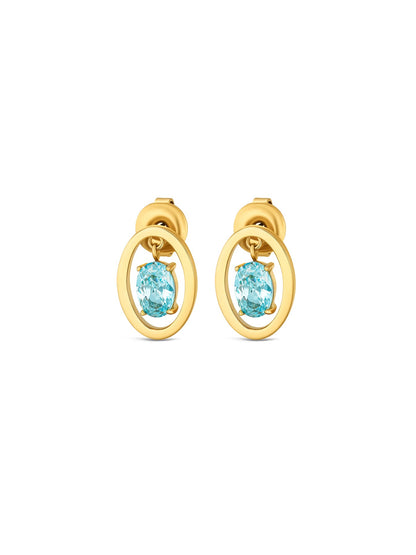 One Birthstone December Necklace & Earrings Set