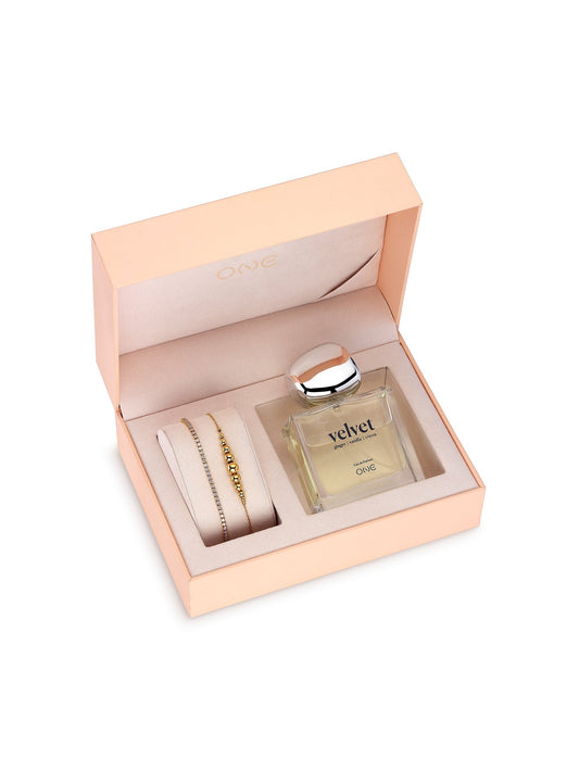 One Velvet Perfume & Bracelet Set