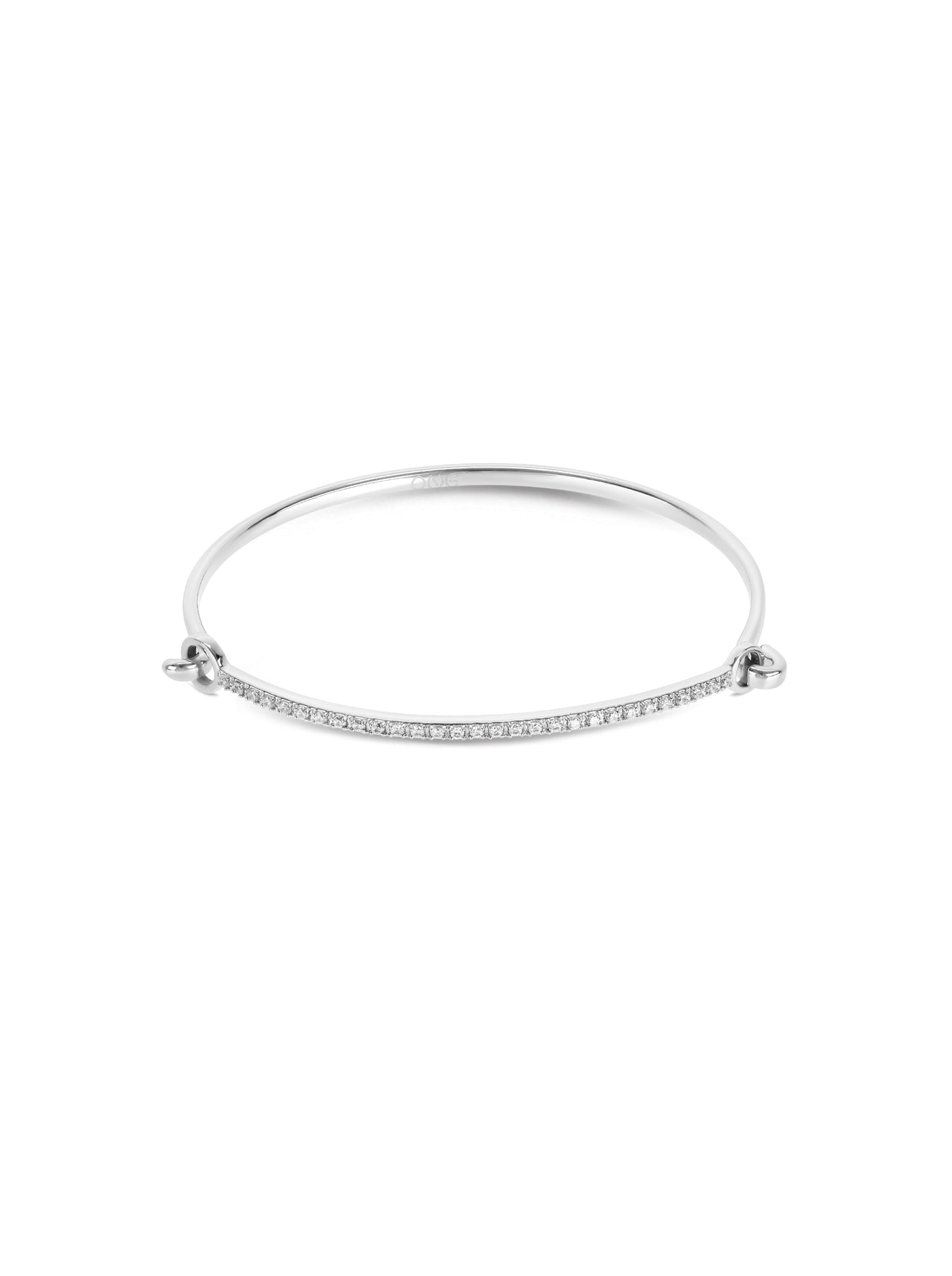 One Silver Frost Crystal Cuff Bracelet