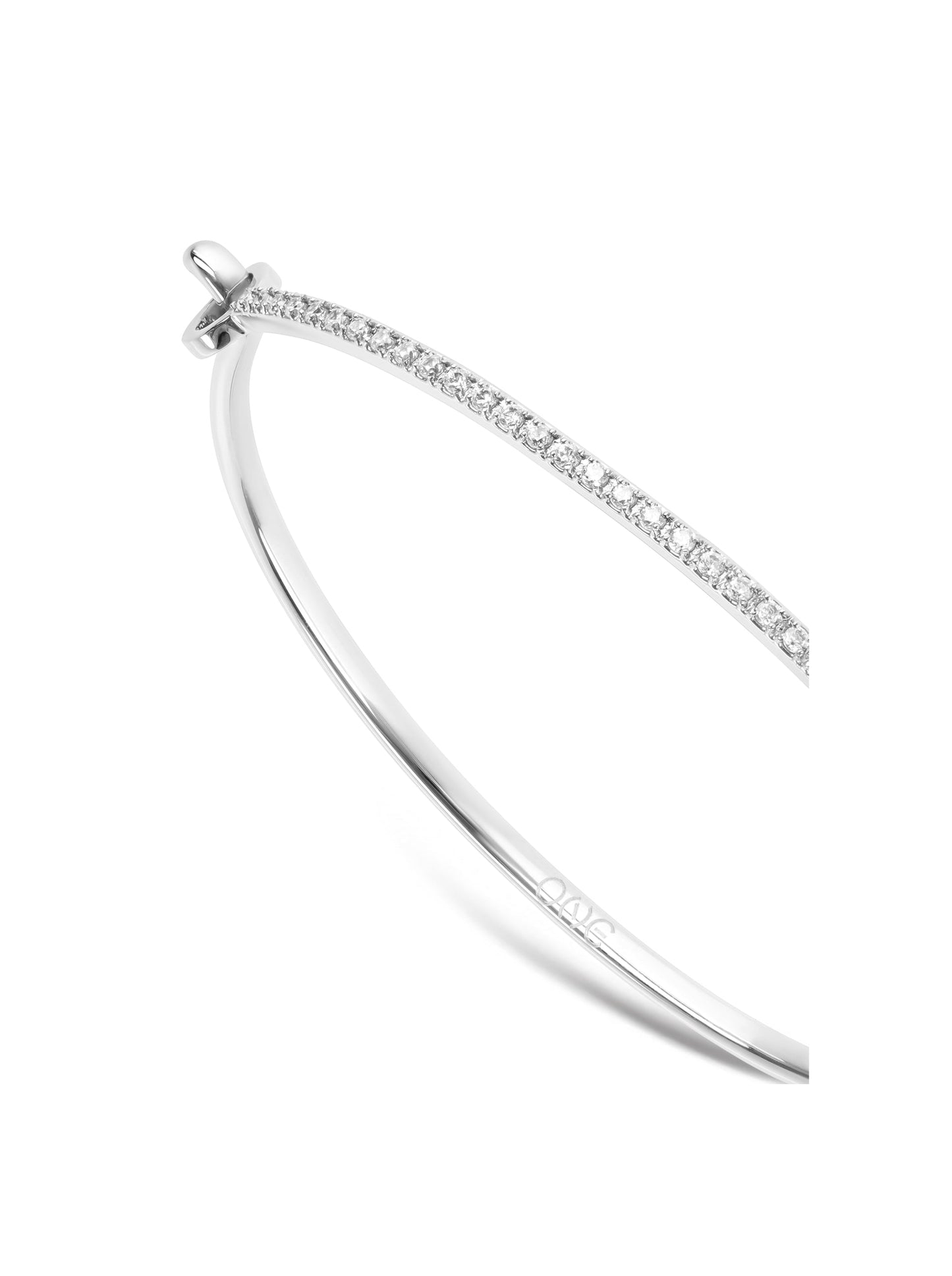 One Silver Frost Crystal Cuff Bracelet