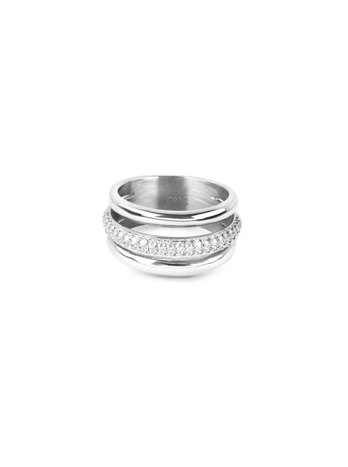 One Silver Frost Crystal Ring