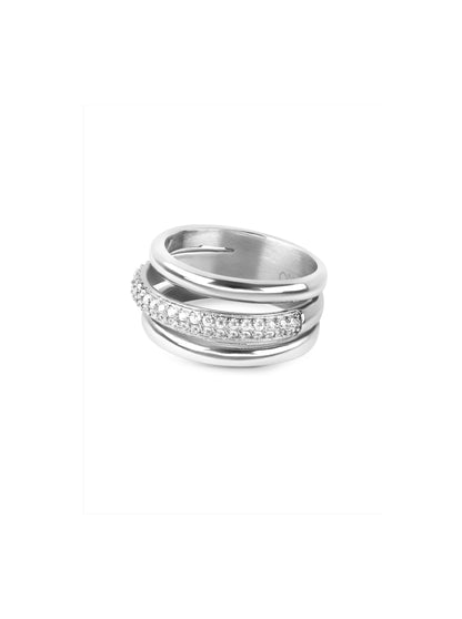 One Silver Frost Crystal Ring