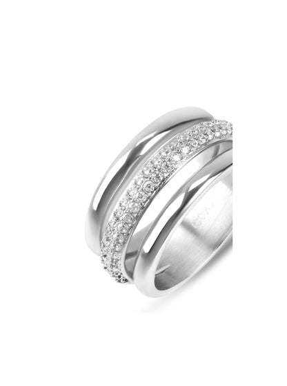 One Silver Frost Crystal Ring