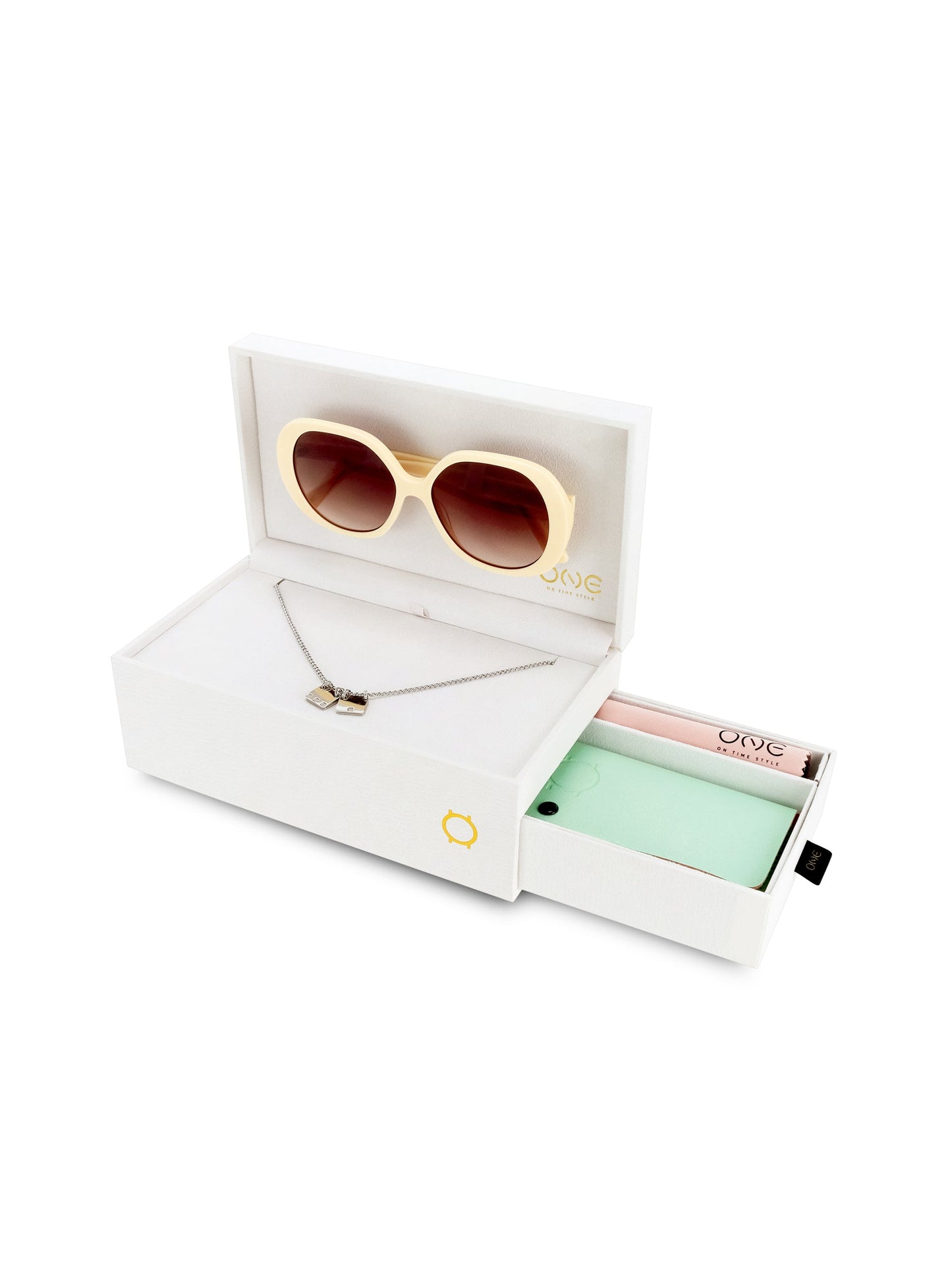 One Powerful White Sunglasses Case