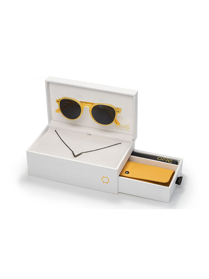 One Active Yellow Sunglasses Case