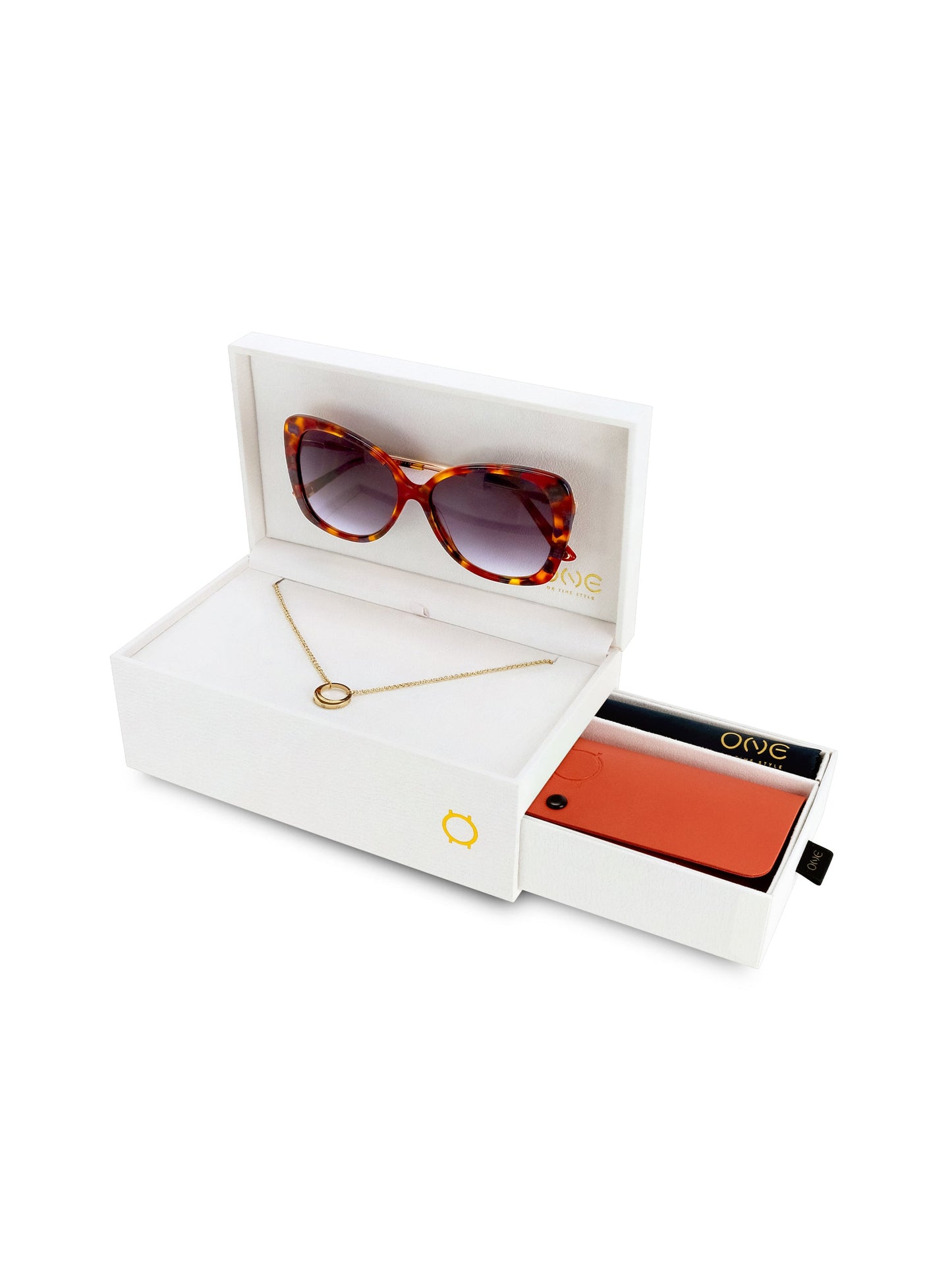 One Preppy Sunglasses Case Brown Box