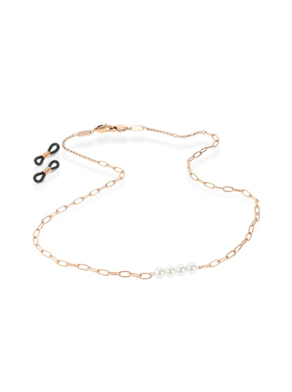 2-in-1 One Pearls Rosegold Glasses Chain