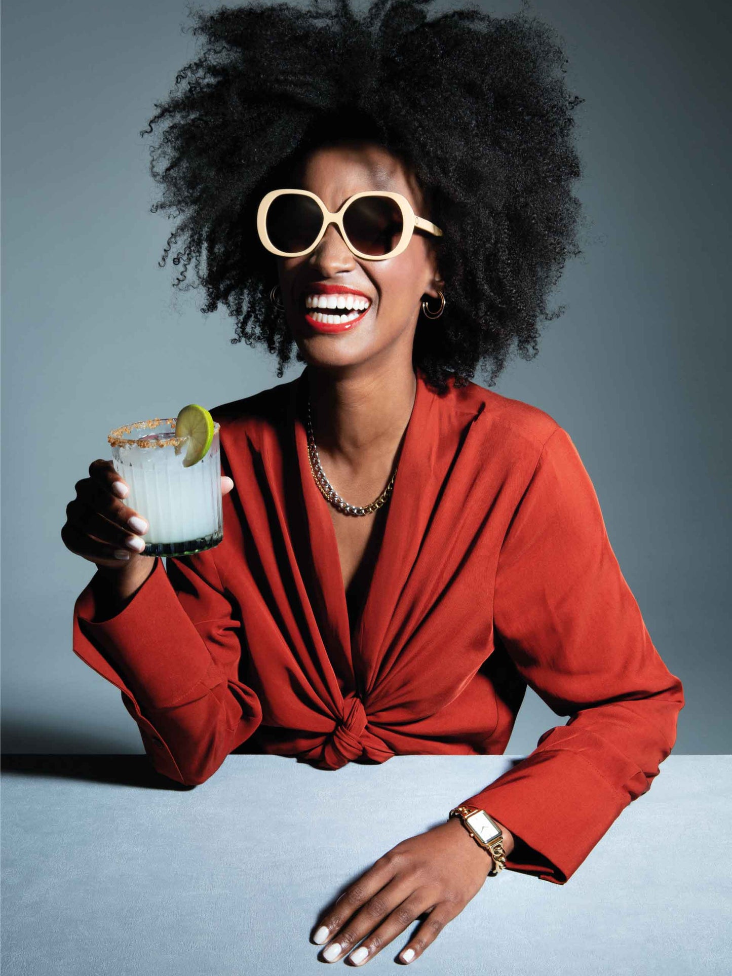 One Powerful White Sunglasses