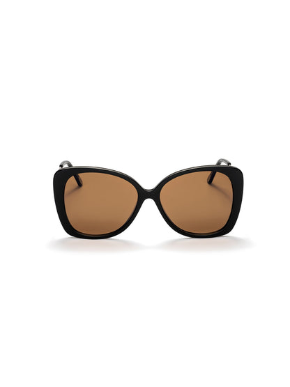 One Preppy Black Sunglasses