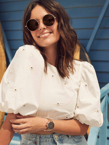 One Unique White Sunglasses