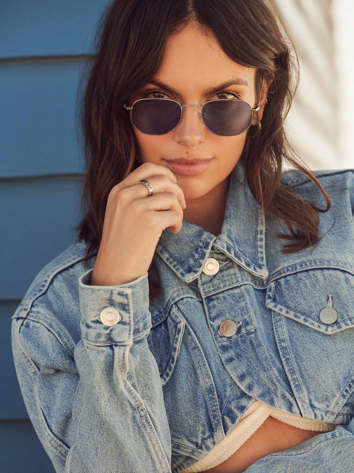 One Visionary Silver Sunglasses