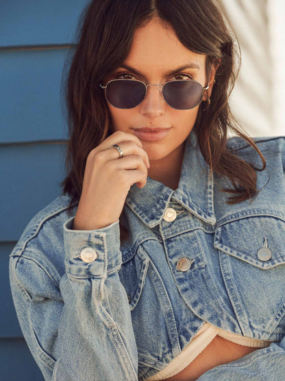 One Visionary Silver Sunglasses