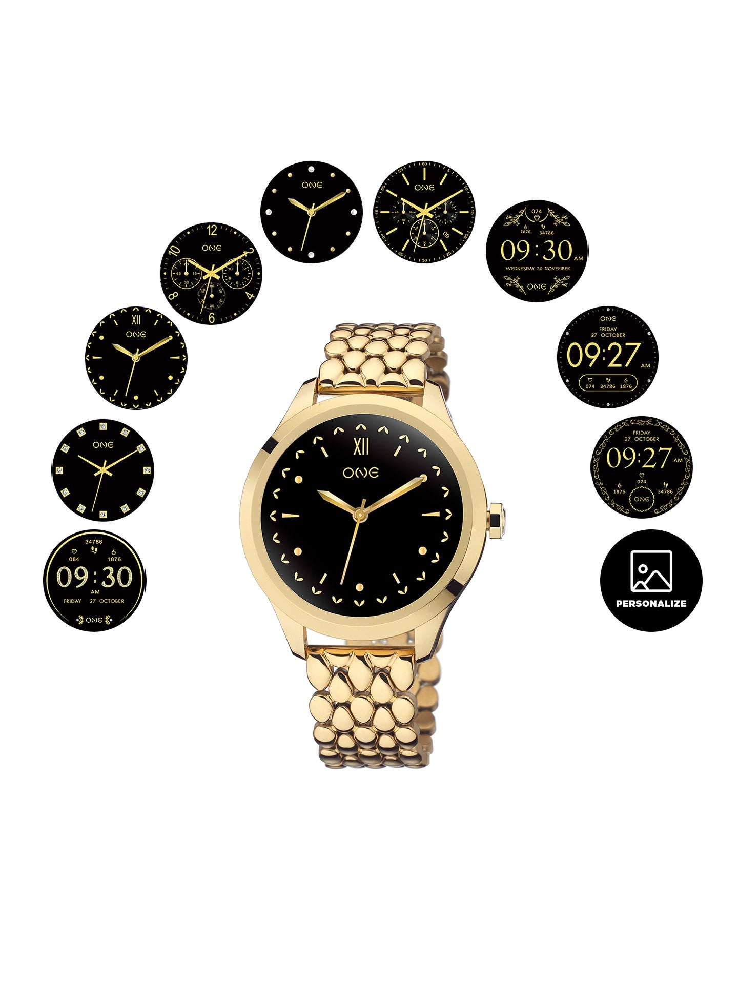 One Mini Gold Links Smartwatch