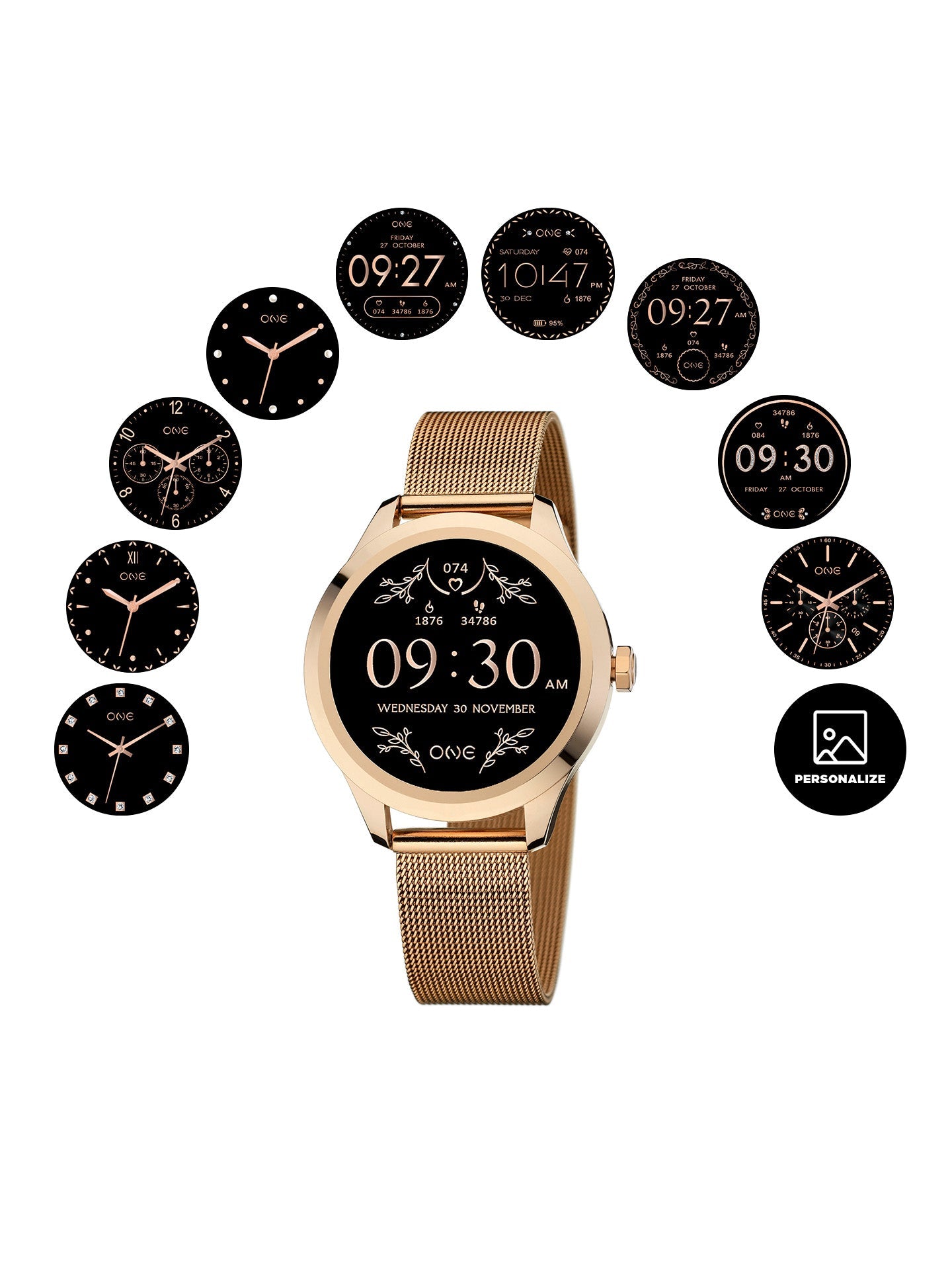One Mini Rose Gold Smartwatch