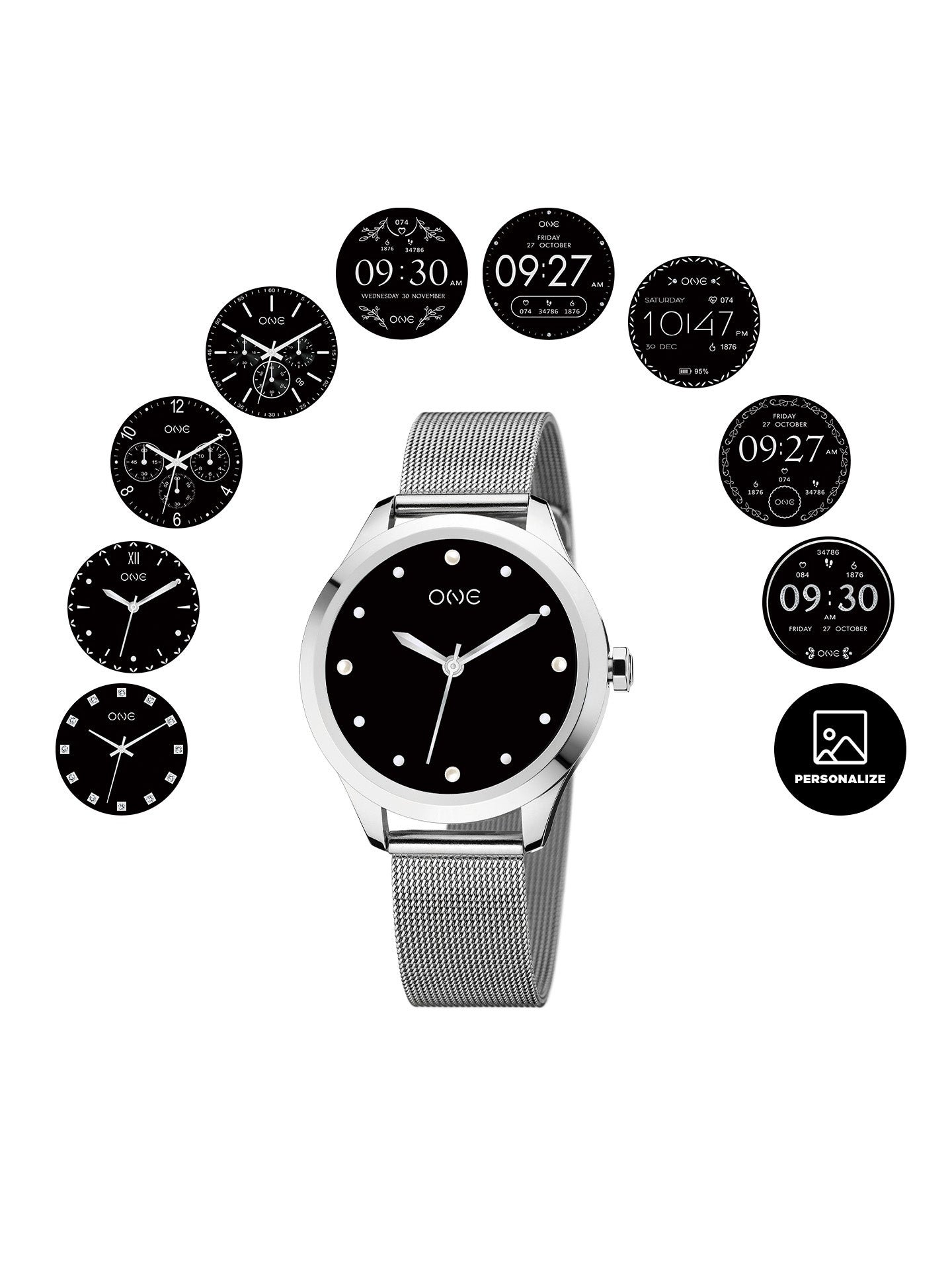 One Mini Silver Smartwatch