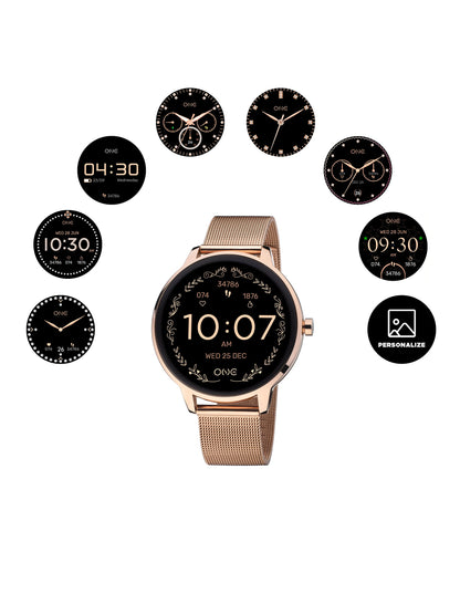 Smartwatch One QueenCall Rosegold Mesh