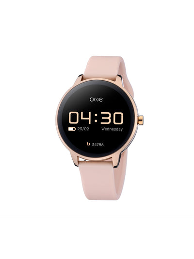 One QueenCall Rose Gold Silicone Smartwatch