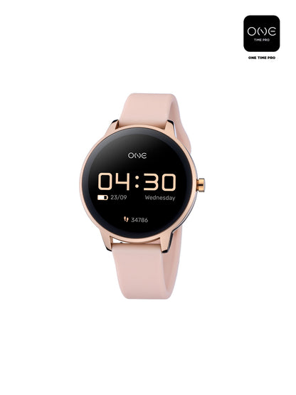One QueenCall Rose Gold Silicone Smartwatch