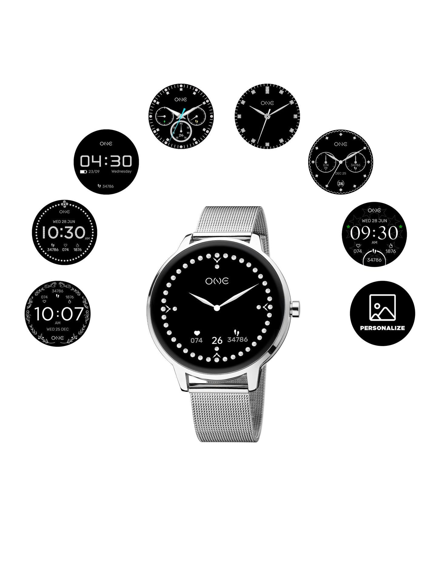 Smartwatch One Queencall Silver