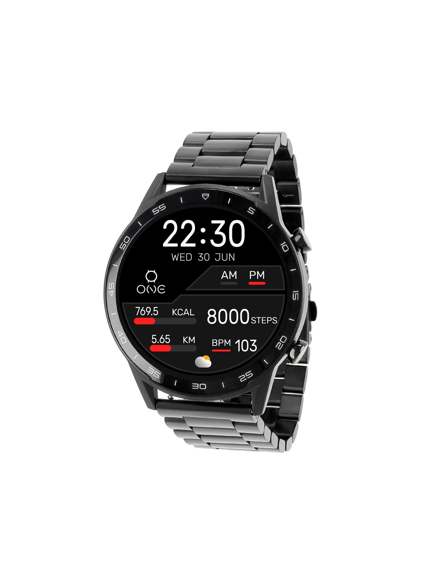 One Men Forceful Black Links Smartwatch