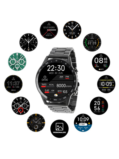 One Men Forceful Black Links Smartwatch