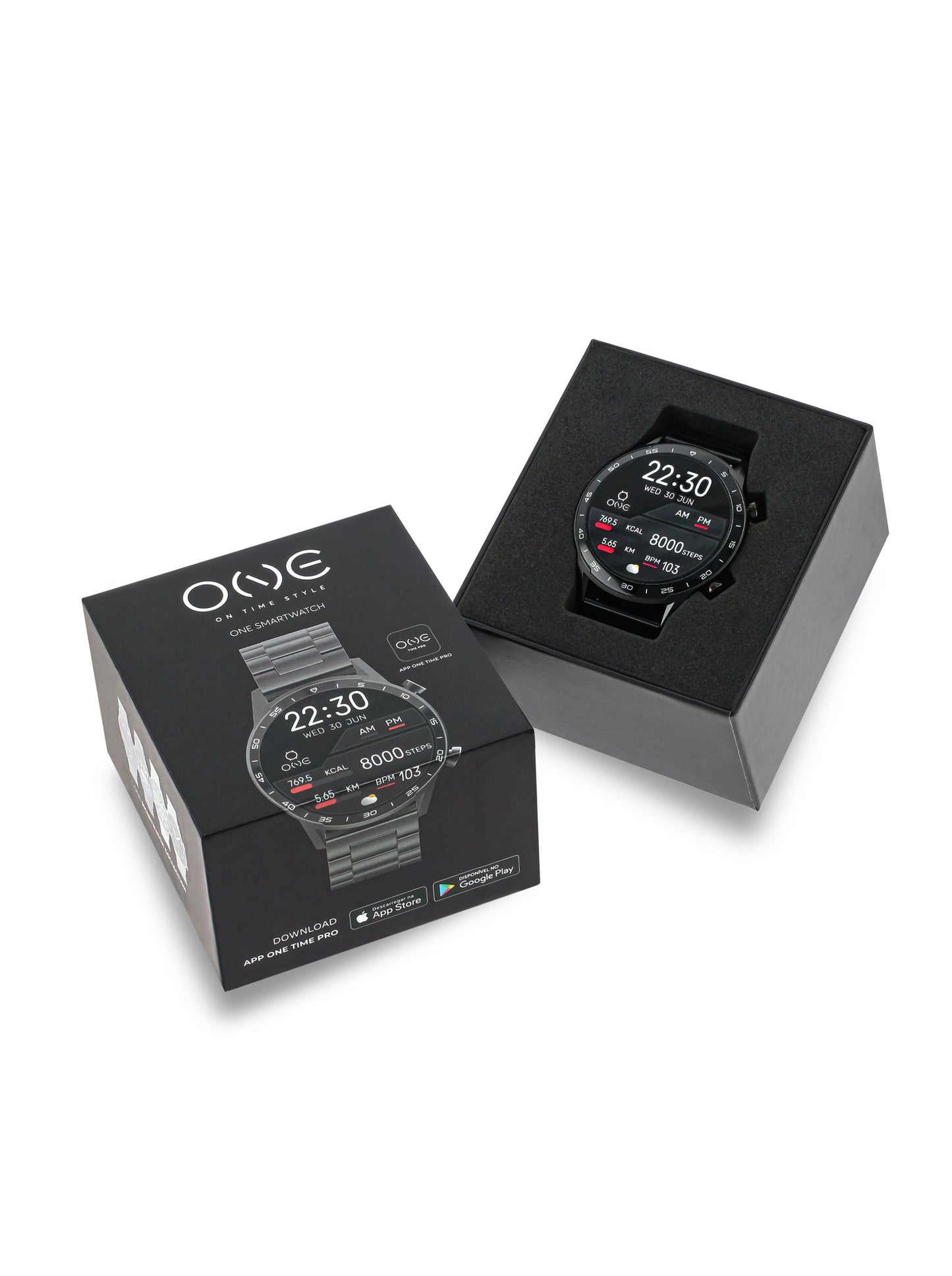 One Men Forceful Black Links Smartwatch