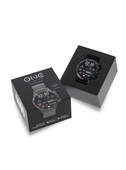 One Men Forceful Black Links Smartwatch