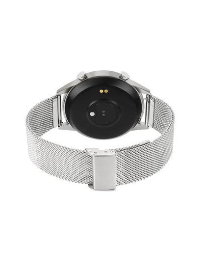 One Men Forceful Silver Mesh Smartwatch