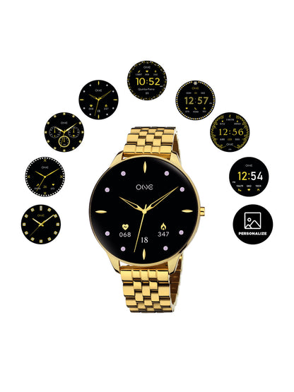 One Slim Gold Links Smartwatch